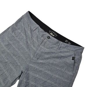 Nitrous Black Mens Division Hybrid Stretch Walkshort SZ 36 Gray Stripe TS001076M